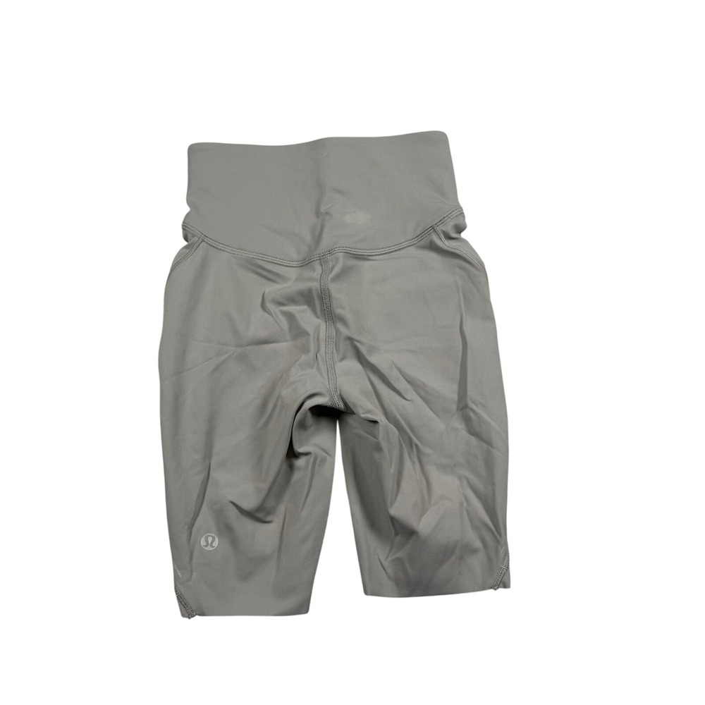 Lululemon Womens 0 Base Pace High Rise Reflective short 8" Grey Nulux Athletic